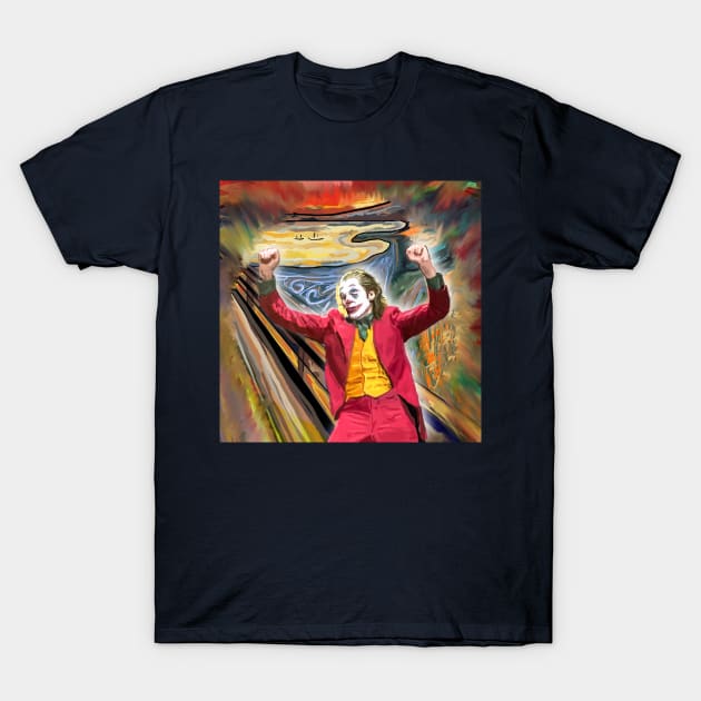 Scream painting - dance while the world is burning, Mr J - art print, poster T-Shirt by SmerkinGherkin